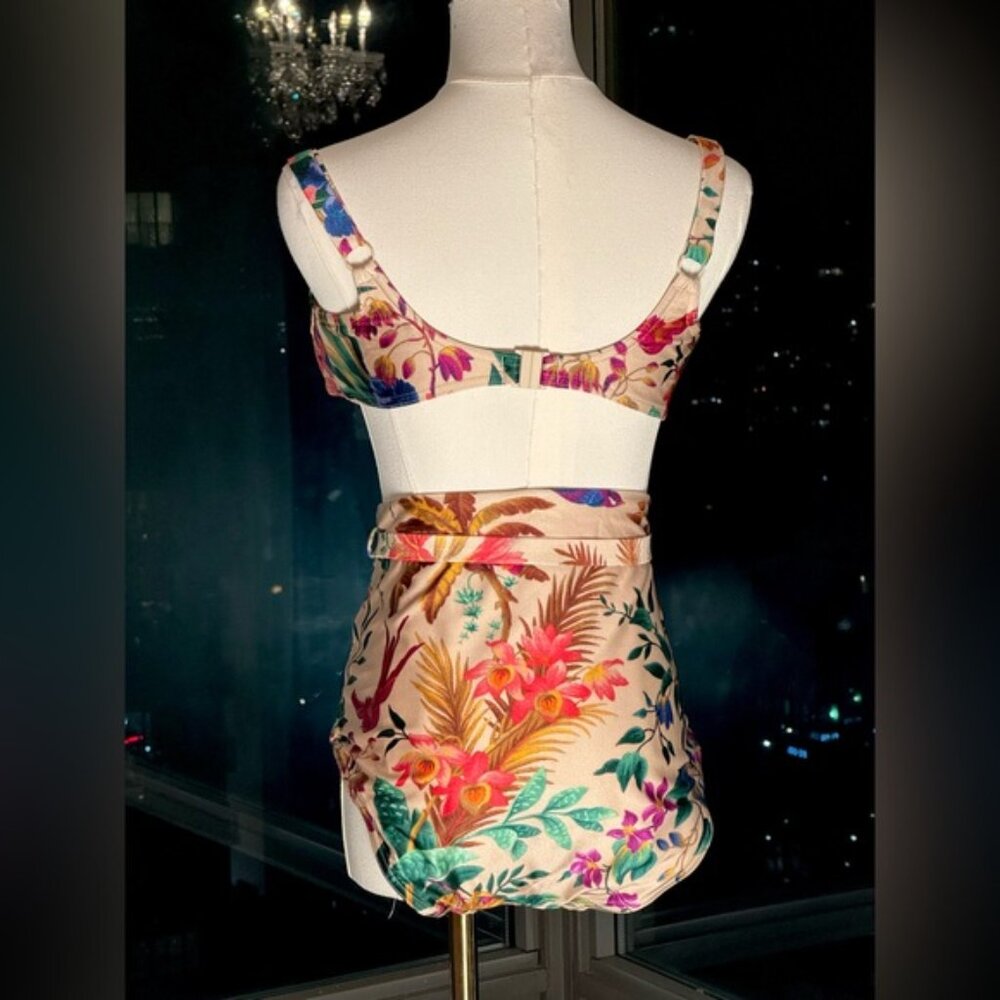 🆕 ZIMMERMANN 🧿NWOT Tropicana Balconette Bikini Top, High Cut Bottom Sz 4 US10 - Picture 11 of 16